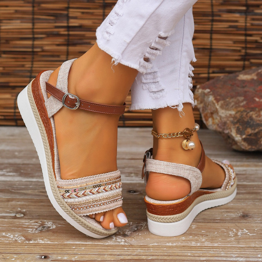Sandalen mit Hanfseil- und Plateau-Sohle – Bild 4 | LuxeStyle