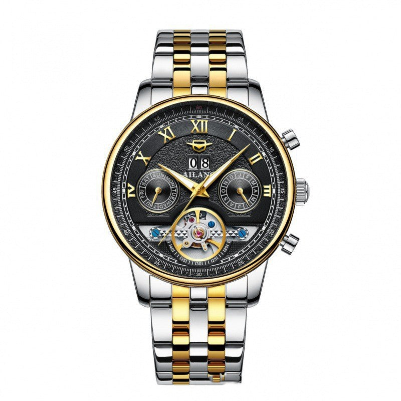 Automatische Mechanische Herrenuhr Sun Moon Stars