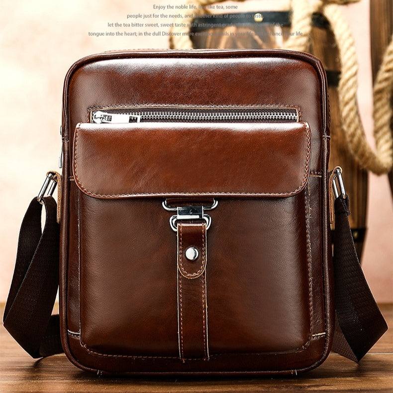 Männlicher Leder Messenger Beutel