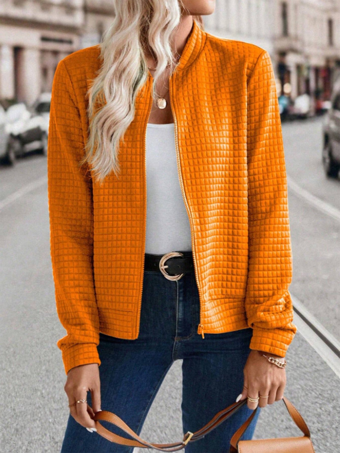 Lässiger Damen Cardigan mit Reissverschluss