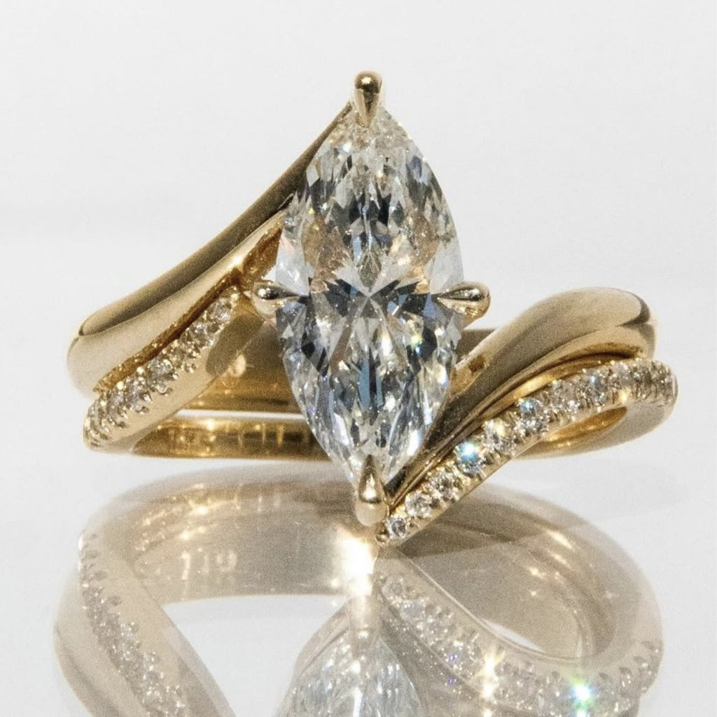 S925 Silber Moissanit Ring für Damen