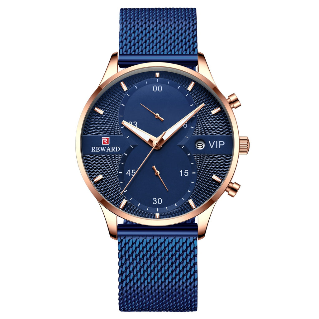 Herren Quarzuhr mit Kalenderfunktion, wasserdicht – Bild 8 | LuxeStyle