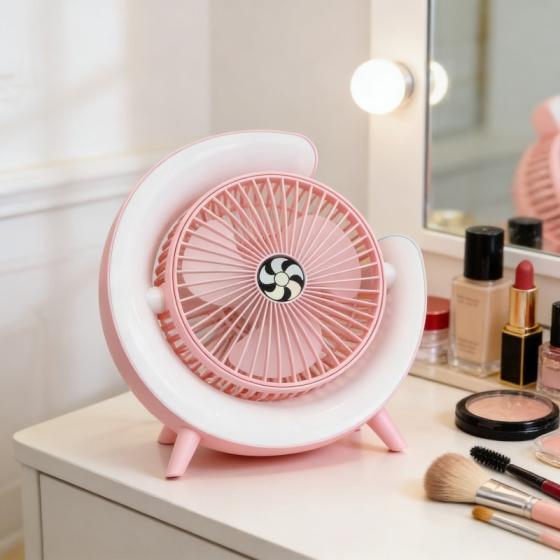 Lampen-Effekt Ventilator Puder Rosa – Ansicht 3