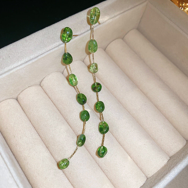 Orientalische Emaille-Blumenohrringe mit Perlen