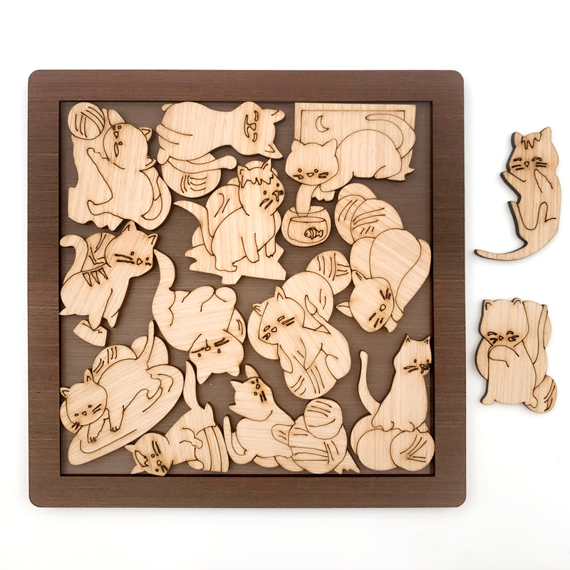 Super Schwieriges Katzen-Alien Holzpuzzle – Bild 3 | LuxeStyle