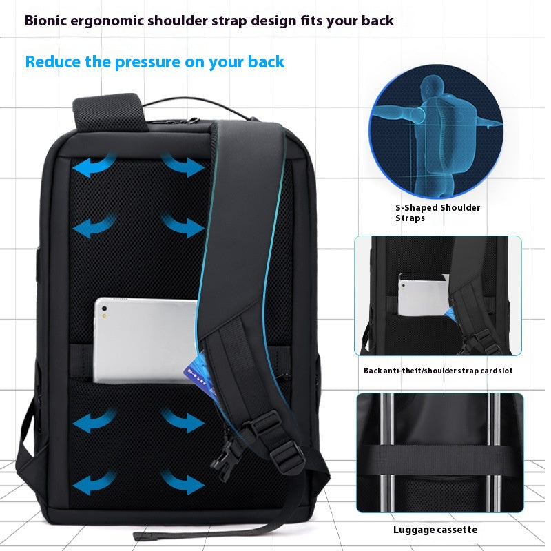 Business Laptop Rucksack mit Erweiterungsfunktion