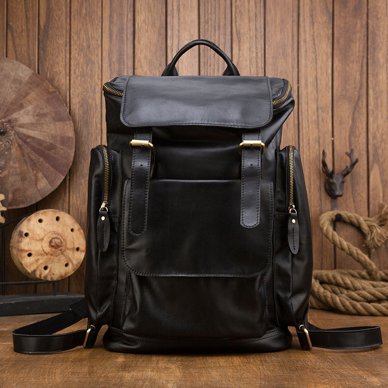Handgefertigter Herrenrucksack aus echtem Leder – Bild 5 | LuxeStyle