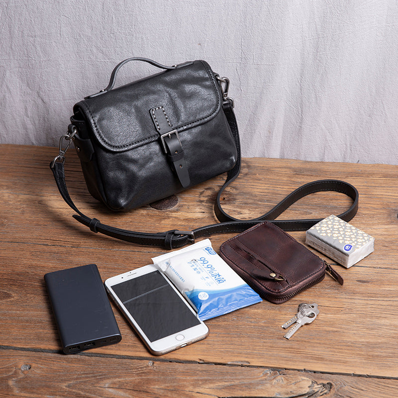 Retro Umhängetasche aus echtem Leder | LuxeStyle