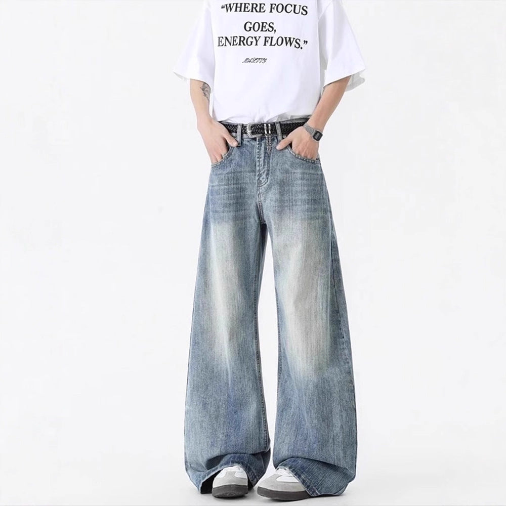 Loose-Fit Wide-Leg Hose im Used-Look