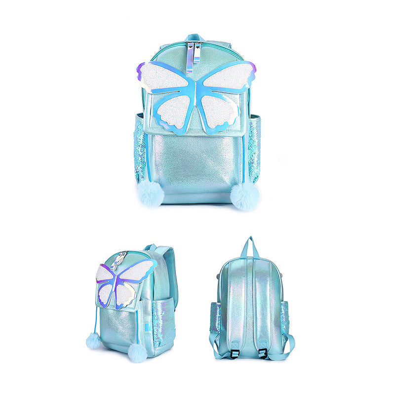 Glitzer-Schmetterling Rucksack für Damen – Bild 3 | LuxeStyle