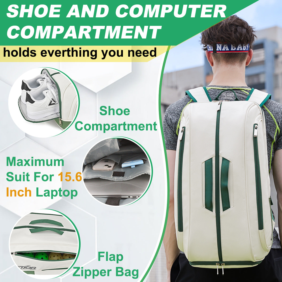 Multifunktionale Sporttasche mit Schuhfach | LuxeStyle