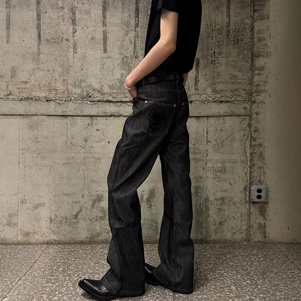 Bestickte Straight-Leg Jeans für Herren – Bild 3 | LuxeStyle