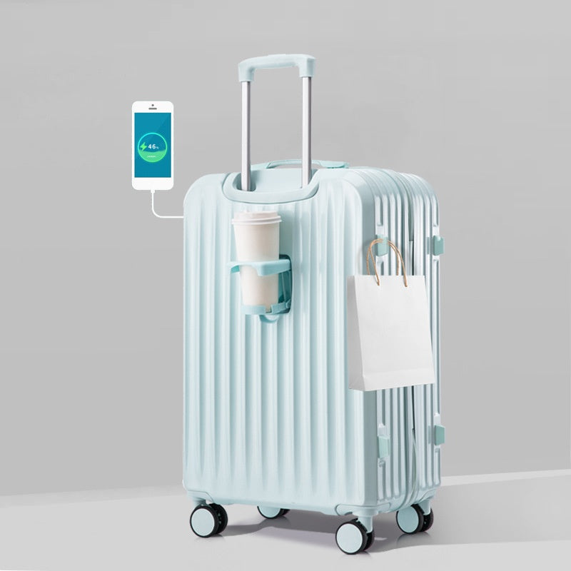 Multifunktionaler Rollkoffer mit USB-Port