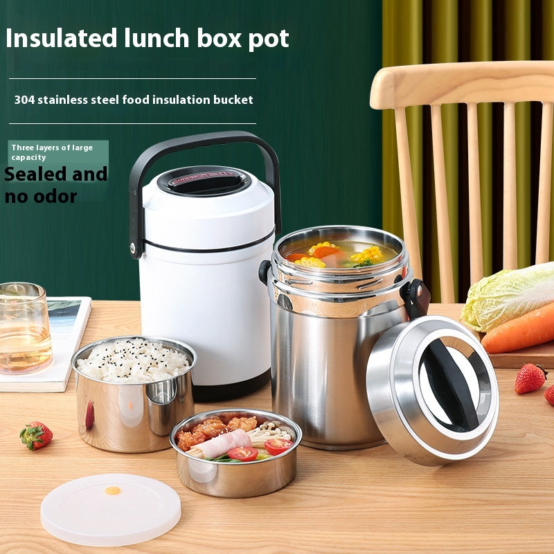 Thermos-Lunchbox aus Edelstahl, mehrlagig