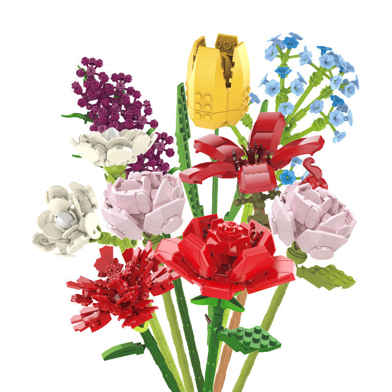 Blumenstrauss-Bausatz aus Klemmbausteinen – Bild 3 | LuxeStyle
