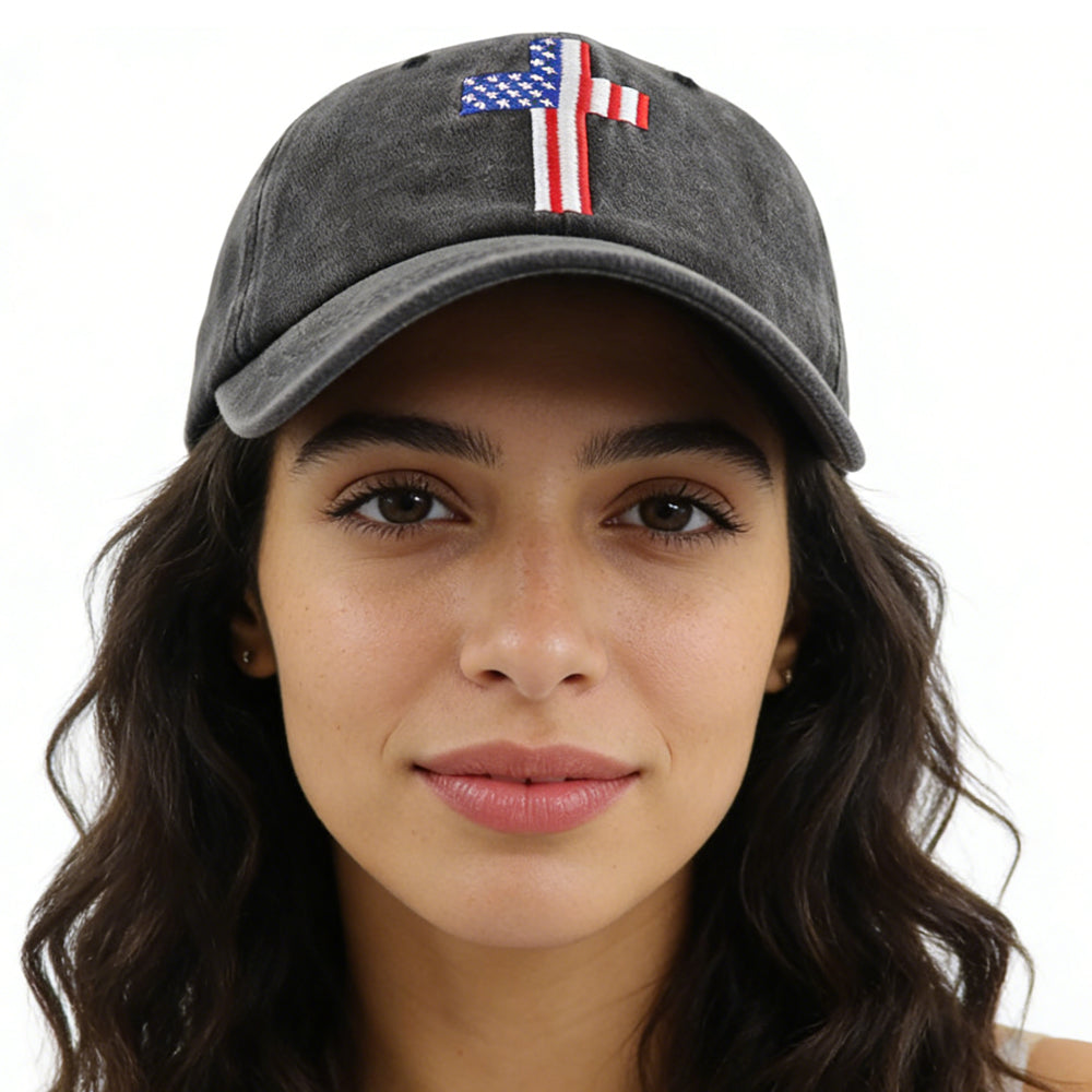 Baseball Cap mit Kreuz und US-Flagge