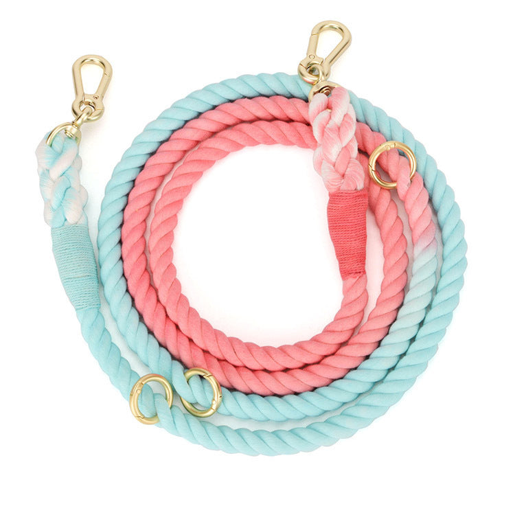 Farbige Hunde-Doppelleine «Rainbow» | LuxeStyle