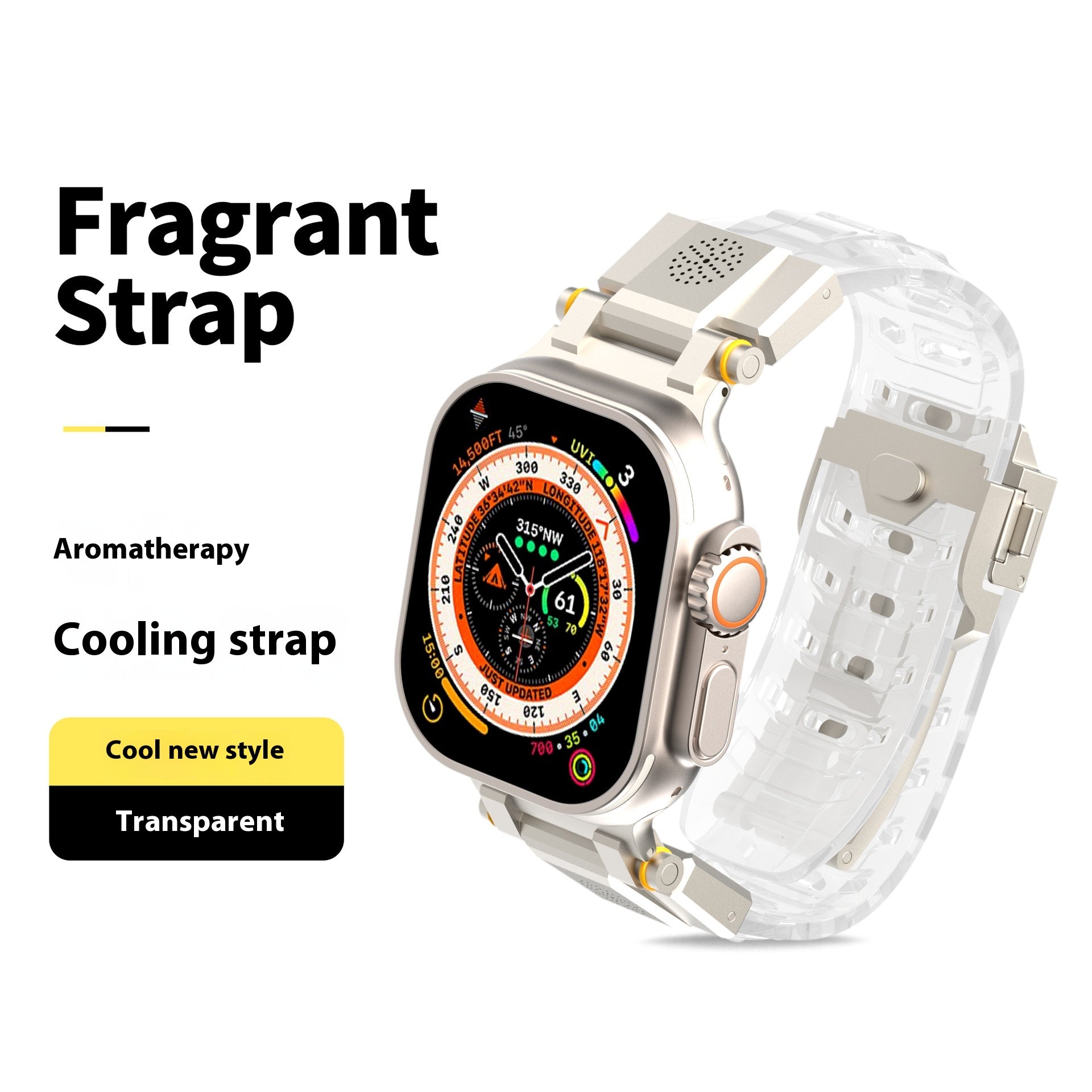 Aromatherapie-Uhrenarmband aus Metall – Ansicht 8