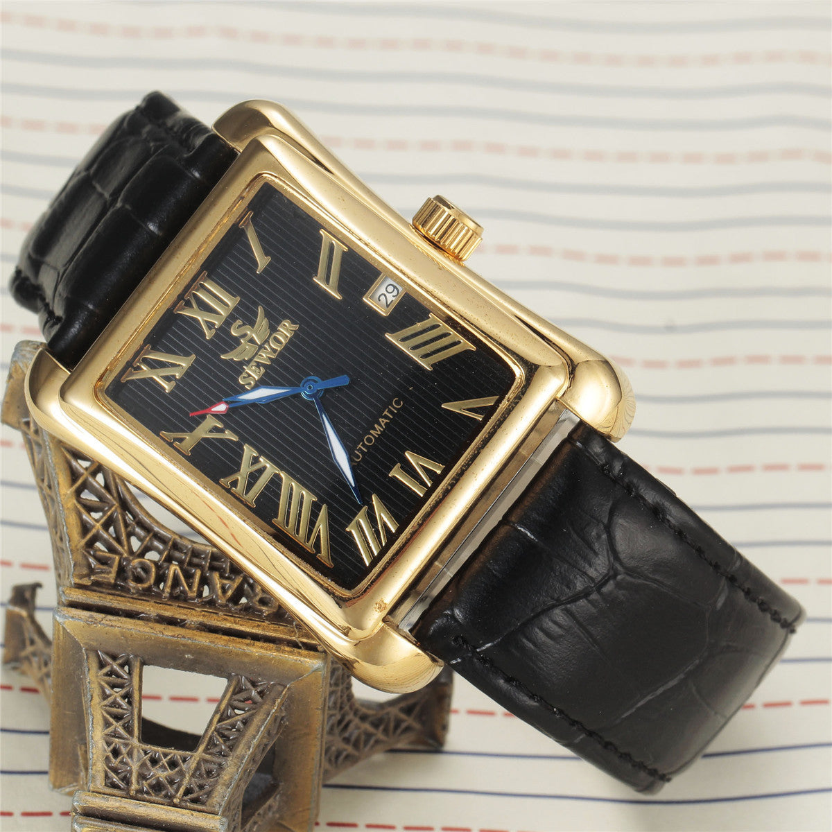 Herren-Armbanduhr mit Kalender – Bild 3 | LuxeStyle