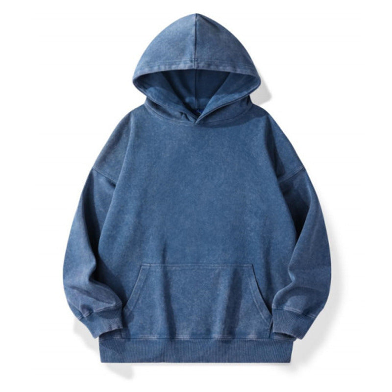 Samt-Pullover mit Kapuze