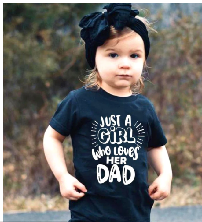 Partnerlook T-Shirt "Just A Dad Who Loves His Girl"