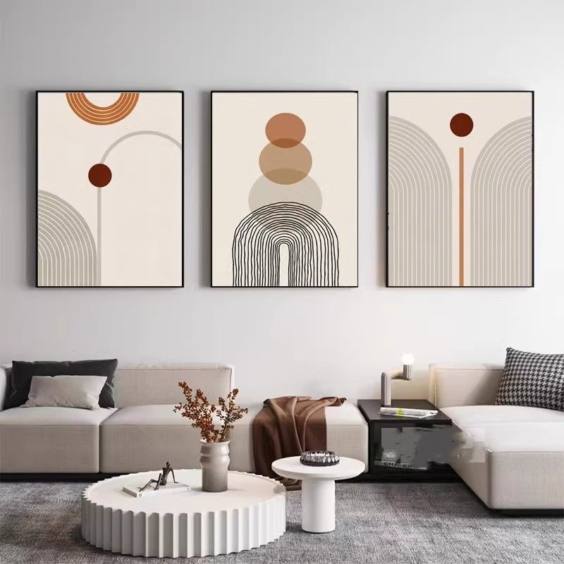 Abstrakte Wandbilder Morandi – 3er-Set – Bild 4 | LuxeStyle