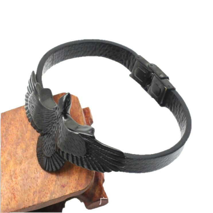 Einfach Lederkordelarmband mit Edelstahl