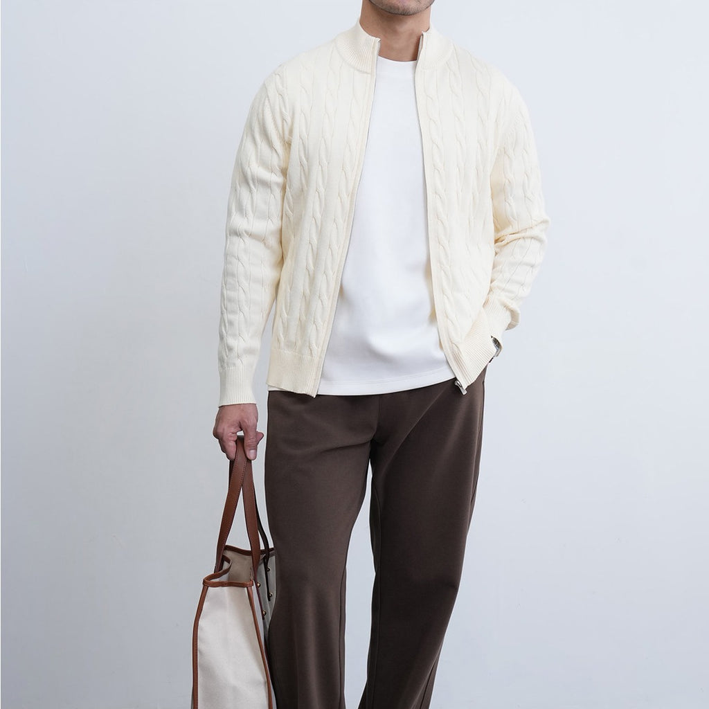 Herren-Kardigan mit Jacquard-Muster