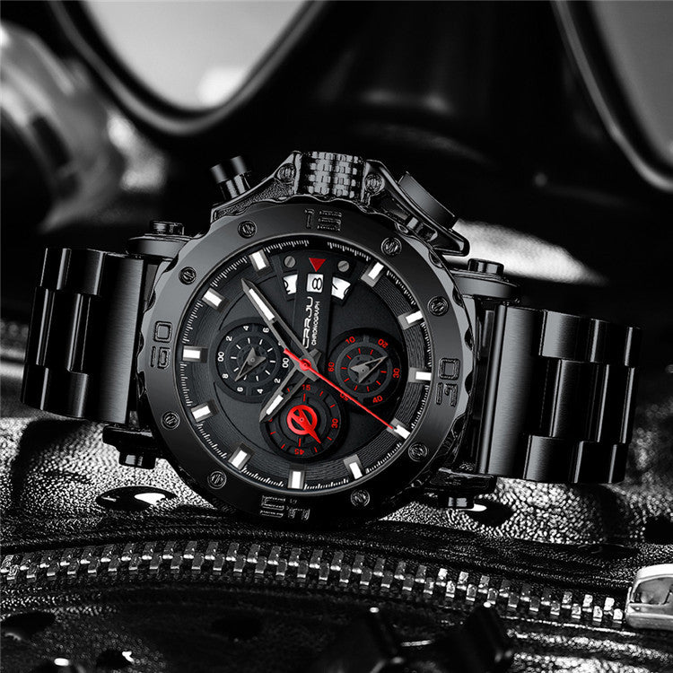 Herrenuhr mit Edelstahlarmband und grossem Zifferblatt – Bild 4 | LuxeStyle
