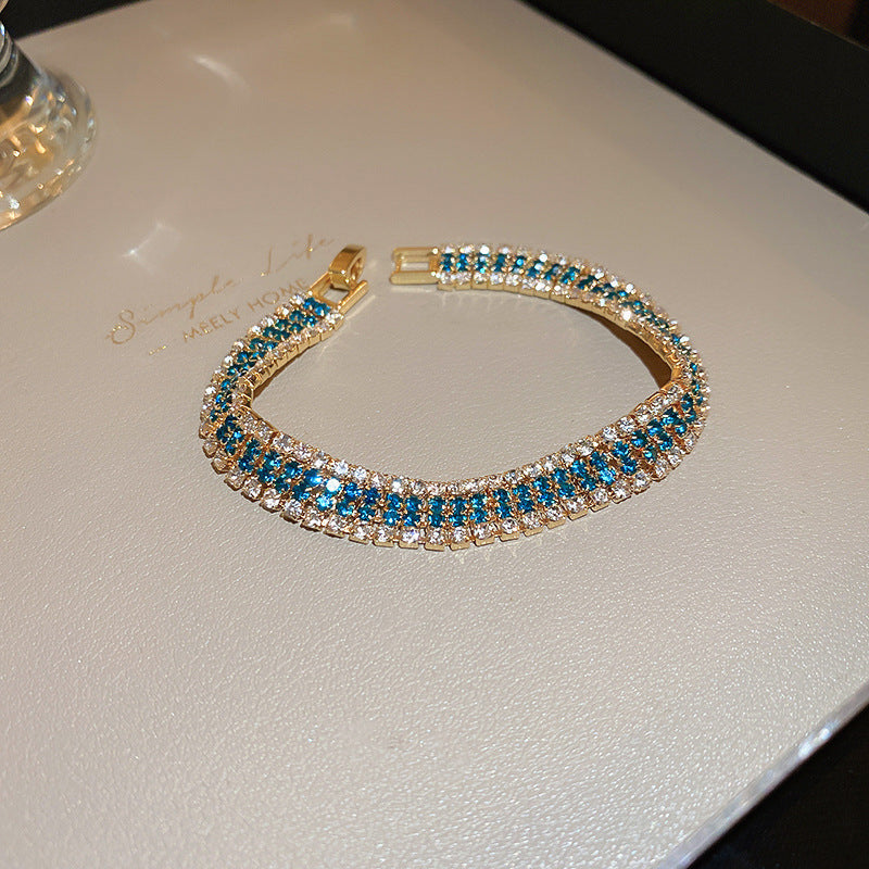 Crushed Ice Blau Cubic Zirkonia Armreif – Ansicht 3