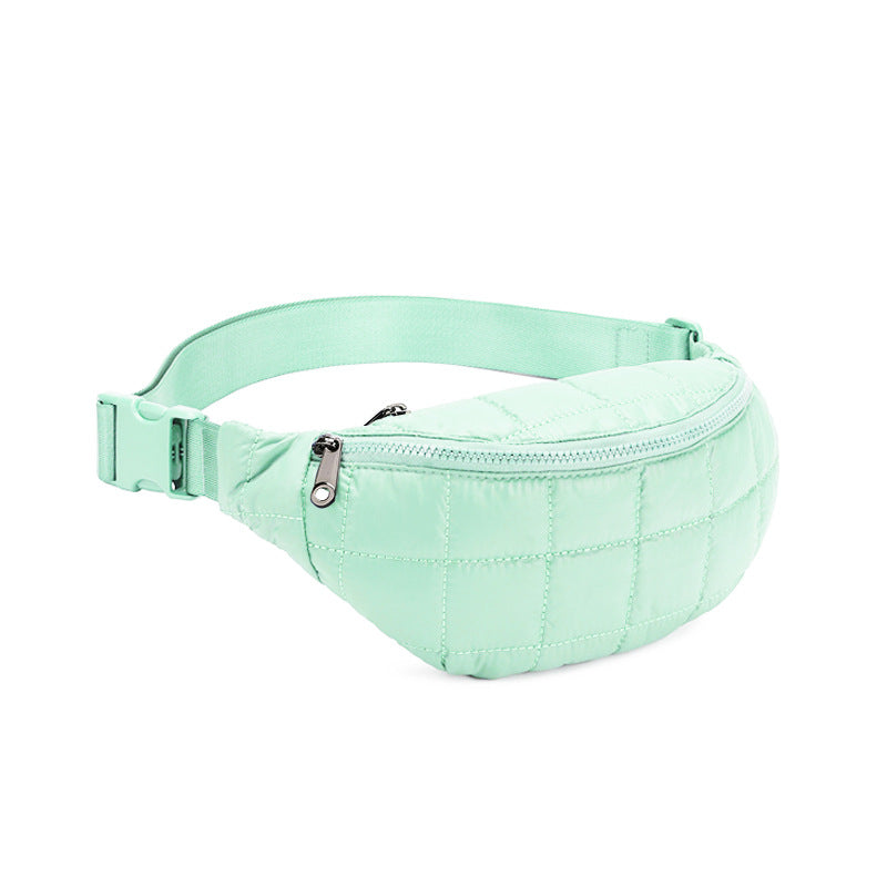 Casual Crossbody Gürteltasche mit geprägtem Diamantmuster