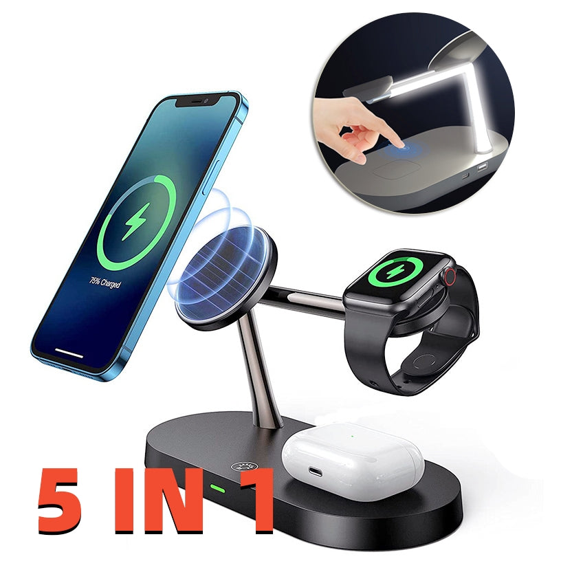5-in-1 Magnetisches Wireless Ladegerät mit Nachtlicht
