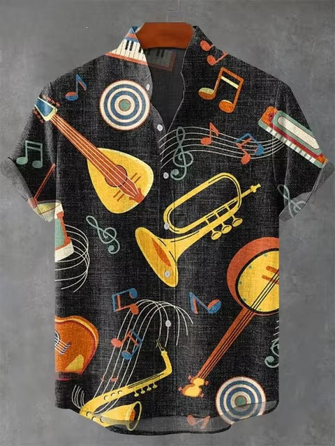 Retro-Herren-Shirt mit 3D-Druck