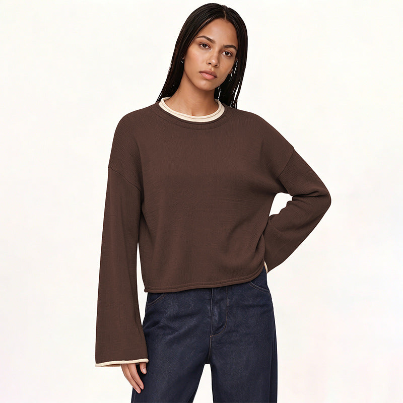 Pullover Sweater im Color-Block-Design