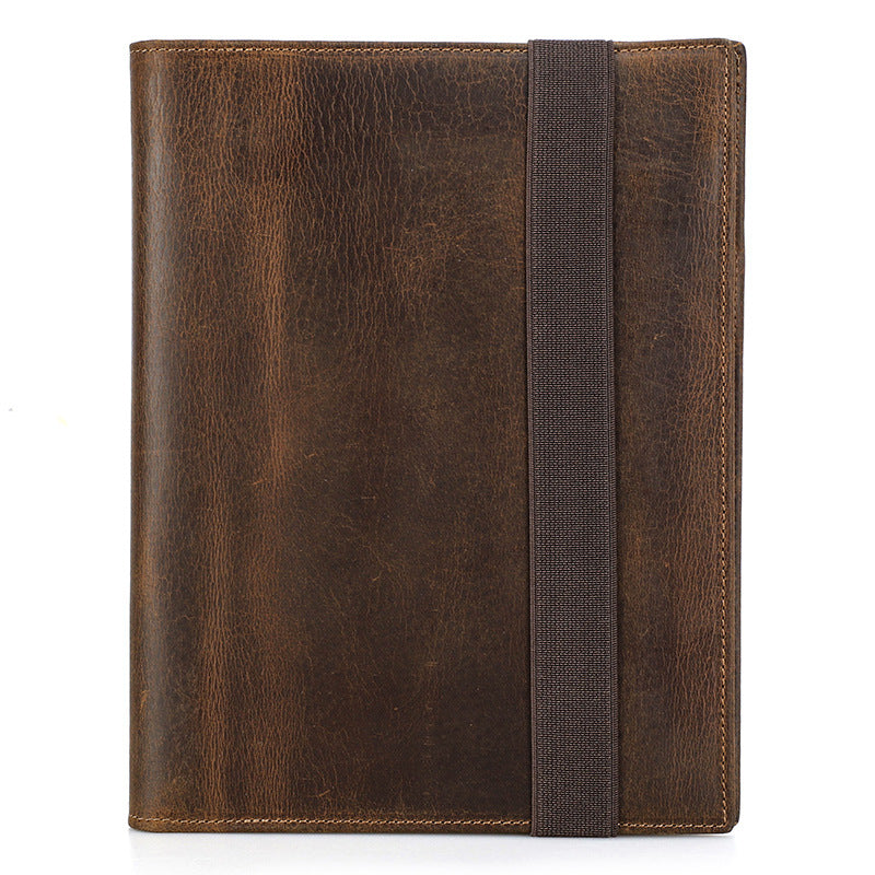 A5 Notizbuch-Schutzhülle aus Crazy Horse Leder | LuxeStyle