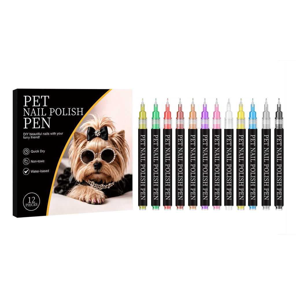 Nail Art Pinsel-Set für Haustiere (12 Stk.)