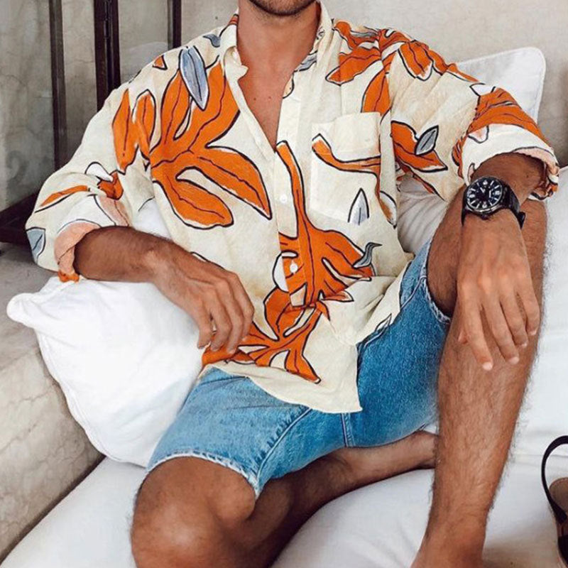 Herren Langarmhemd mit Print im Beach-Look – Bild 4 | LuxeStyle