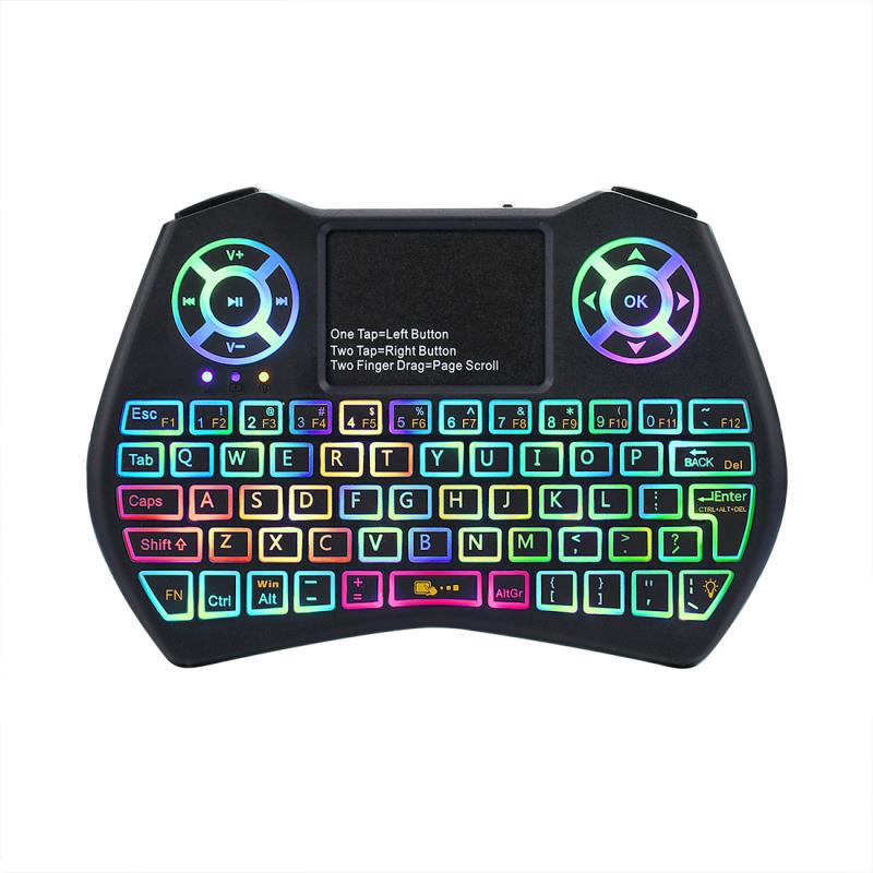 Mini Wireless Tastatur mit Touchpad und RGB-Beleuchtung – Ansicht 4