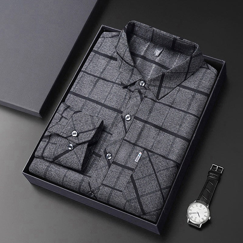 Kaschmirplaid Langarmhemd für Herren – Bild 10 | LuxeStyle