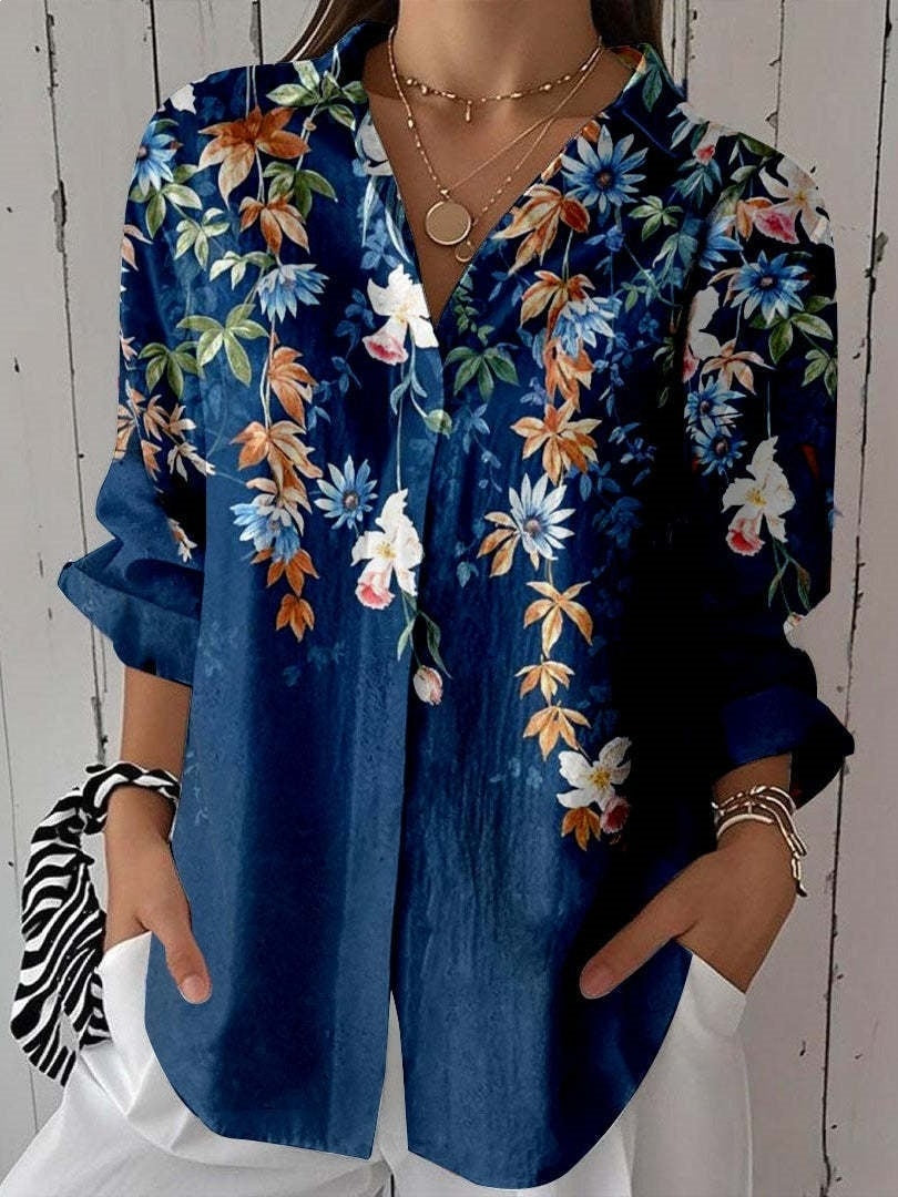 Polyester-Bluse mit Kragen – Bild 7 | LuxeStyle