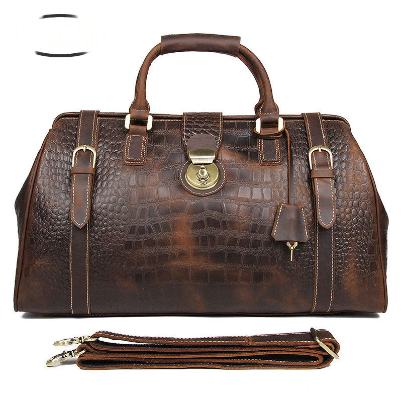 Echtleder Reisetasche, Grosses Fassungsvermögen – Bild 4 | LuxeStyle