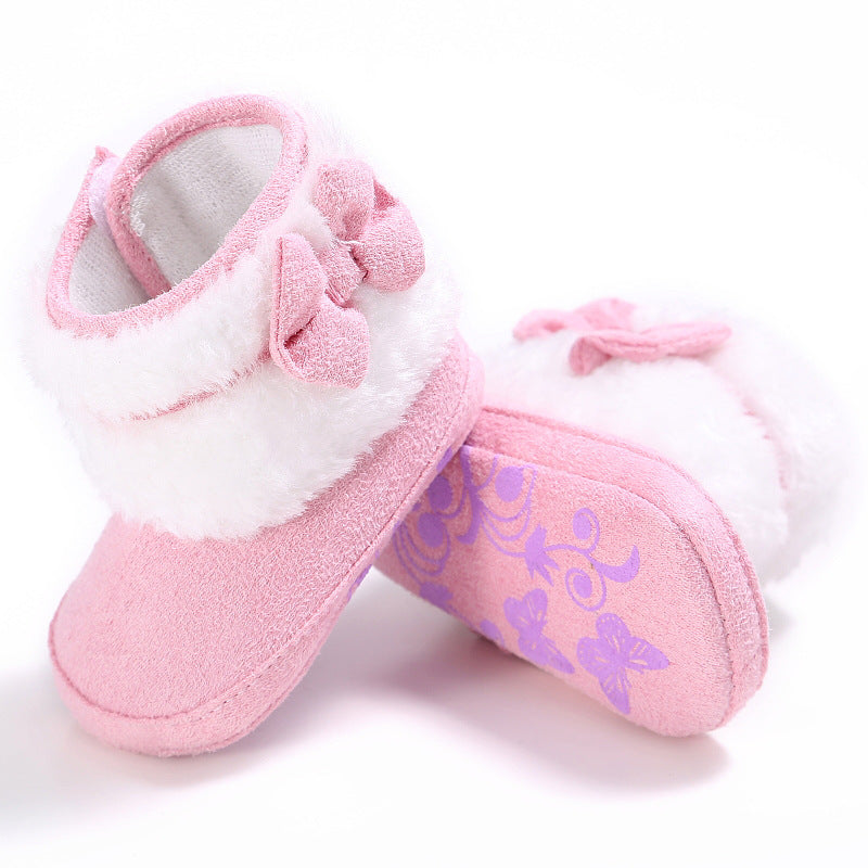 Baby Mädchen Plüsch-Lauflernschuh – Bild 9 | LuxeStyle