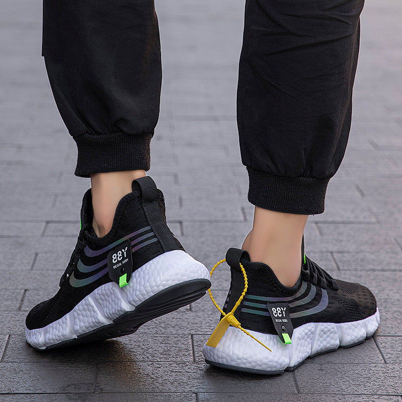 Stretch-Woven Laufschuhe mit Popcorn-Rubber-Sohle