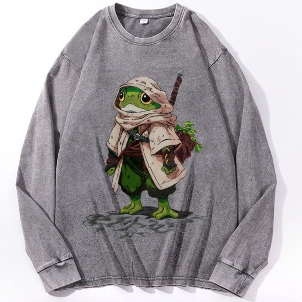 Langarmshirt aus Baumwolle mit Kordelzug