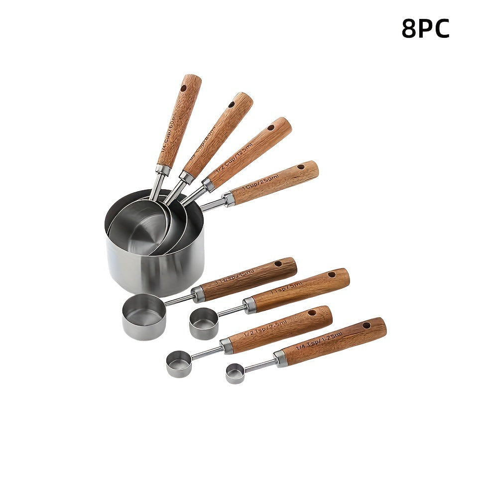 8-teiliges Messbecher- und Löffel-Set