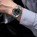 Wasserdichte Quarzuhr mit Edelstahlarmband – Bild 1 | LuxeStyle
