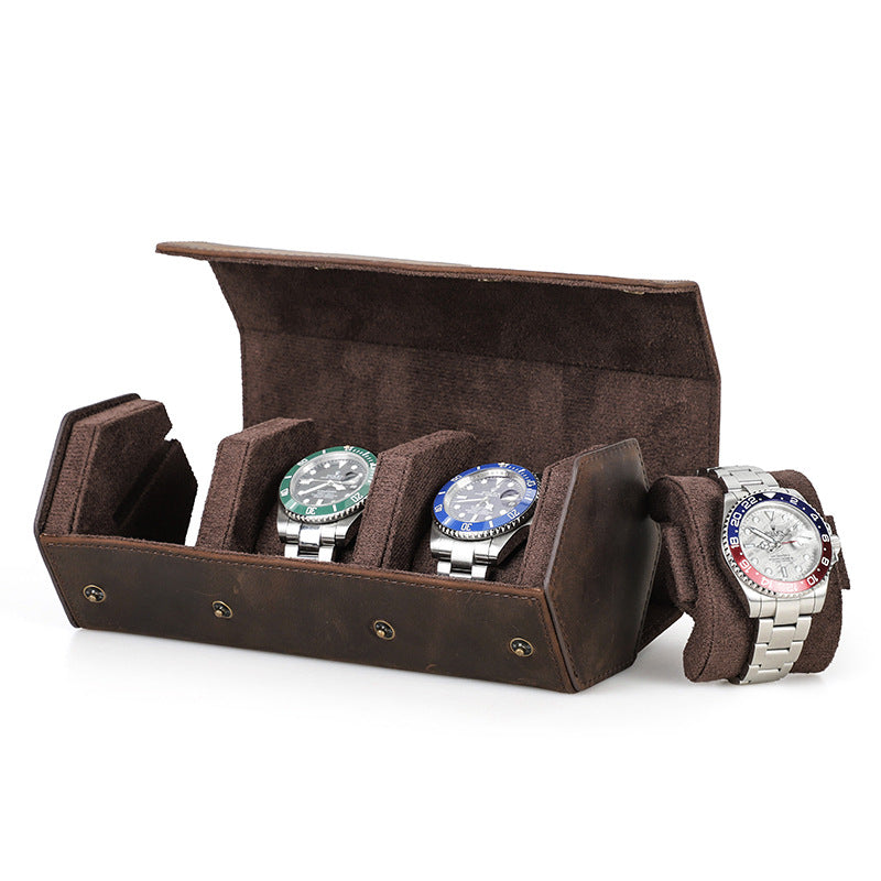 Uhrenaufbewahrungsbox aus Rindleder – braun – Bild 2 | LuxeStyle