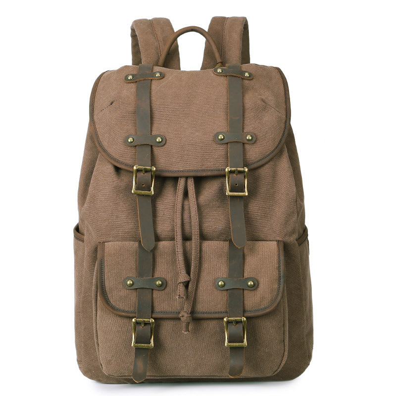Canvas Rucksack Oil Wax Outdoor Travel – Bild 8 | LuxeStyle