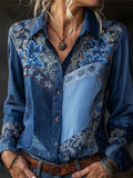 Damen Langarmshirt mit Blumenmuster – Bild 4 | LuxeStyle