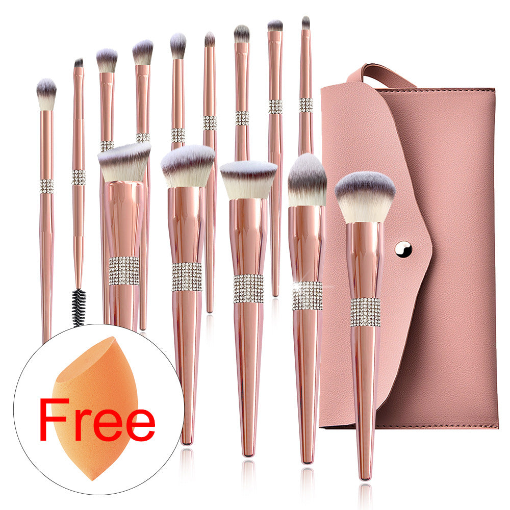 Rose Gold Make-up-Bürsten-Set mit 14 Stück